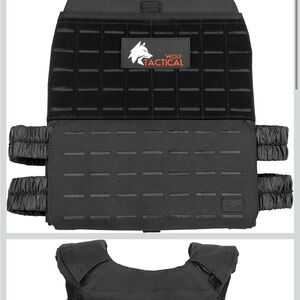 Wolf Tactical Black Plate Carrier Vest